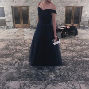 Off Shoulder A-Line Evening Gown